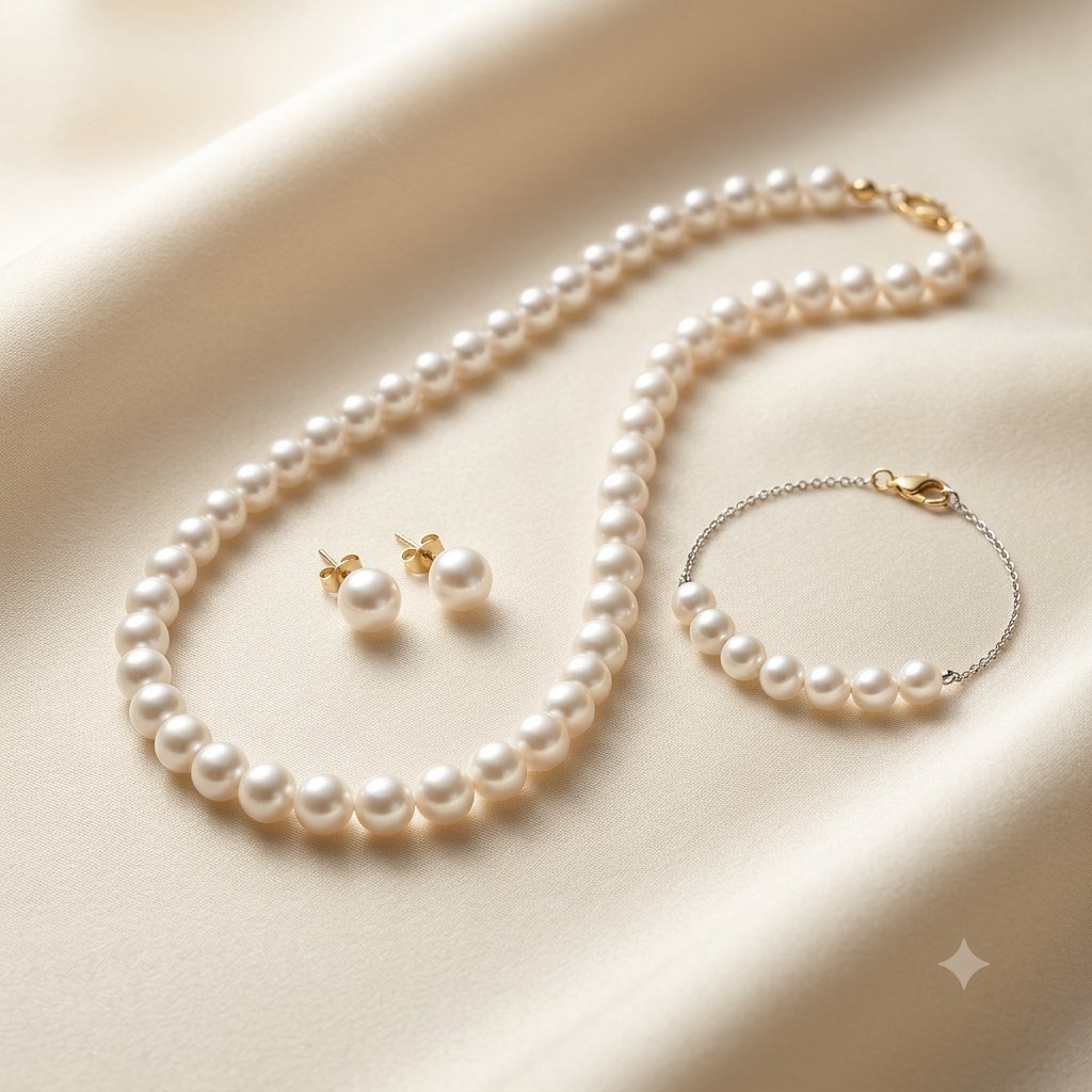 Finished pearl jewellery